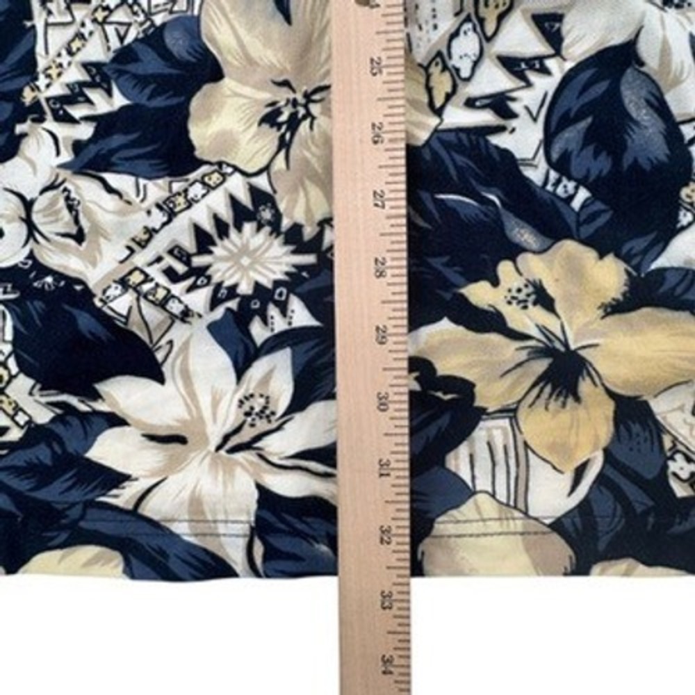 Disney Golf Collection Medium‎ Mens Shirt Mickey Mouse Floral Polo Navy Yellow M - Picture 10 of 13